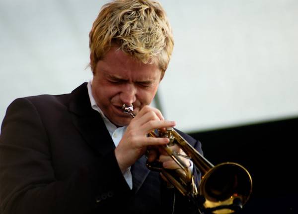 Chris Botti peforming at the Newport Jazz Festival